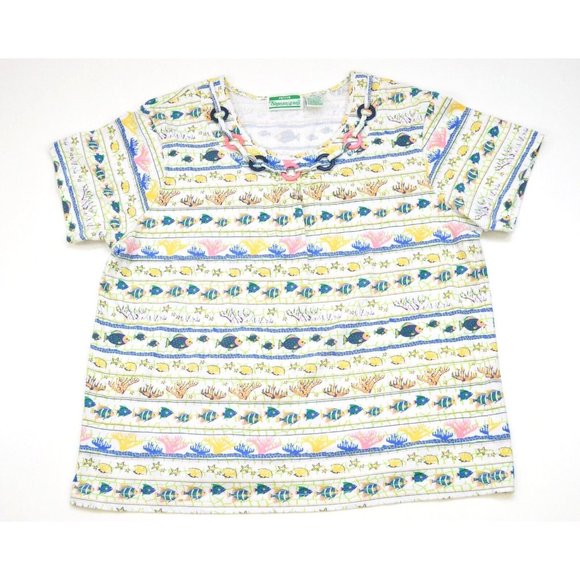 Shenanigans Tops - Shenanigans Petite TShirt Top Women Fish Print - Size PXL
